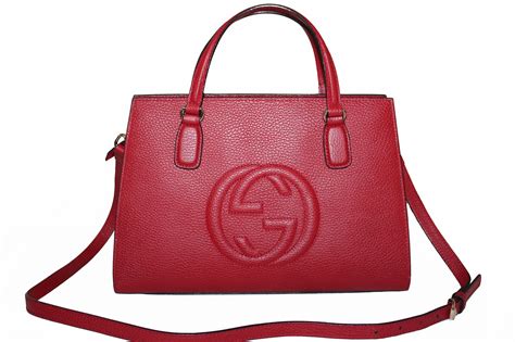 gucci red leather tote vintage red|Gucci extra large tote bag.